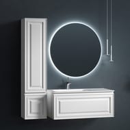 Тумба под раковину SANCOS Very (995х445х406) подвесная, левая, один ящик, Bianco VR100LW