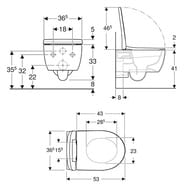 ������ ��������� Geberit iCon (365�580�380) ������������, ������ ������������ ������� 500.784.01.1