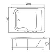 �������������� ����� Gemy G9265 K (2000�1520�740) �����������, ����������