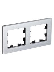 Рамка Systeme Electric ATLASDESIGN NATURE 2 поста, МЕТАЛЛ СЕРЕБРО ATN312102