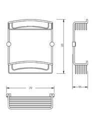 Migliore Complementi Полка-решетка двойная с галереей 20x10x30 см хром ML.COM-50.600.CR/22039