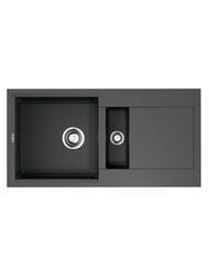 Мойка Omoikiri SAKAIME 86-2-PL (860х435х224) врезная, две чаши, тетогранит, цвет-платина 4993203