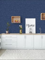 Обои виниловые на флизелине Grandeco Flora R114019 (1,06х10,05) штукатурка, синие (рул.)