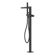 Смеситель напольный WasserKRAFT Fulda 5221 с душевым гарнитуром, черный Soft-touch — миниатюра 1