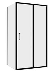 Душевой уголок ABBER Schwarzer Diamant AG30120B5-S80B5 (1200х800х1900) стекло 5мм прозрачное/черный