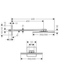 ������� ��� Axor ShowerSolutions 35314000 (300�300) ���������,1jet,1 ��� ����� PowderRain, ���������