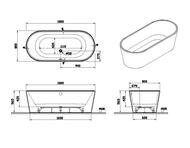 ����� ��������� Vitra Geo 180x80 ��� ������������, ���������������,�����,����-������� 65380006000