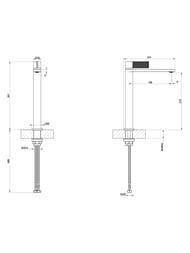 ��������� ��� �������� Gessi Inverso Rigato 270 ��, ��� ������� �������, ������ ����. 73504.149