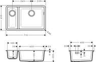 ����� �� ������� Hansgrohe 43433380 (710�450) ��� ����������, ����� �����