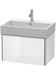 Тумба под раковину Duravit XSquare 684х397х460 подвесная, 1 ящик, белый глянец XS409402222