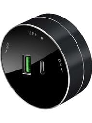 Розетка Systeme Electric MultiTrack 2хUSB (тип А+С) 18Вт, 5В/3А, антрацит, MTK13003B
