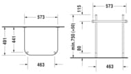 ������� ��� ���������� DURAVIT HAPPY D.2 600��, ���� 0030281000