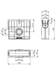 �������������� ����������� DN 100 Gidrolica Super (500�160�438)  0808