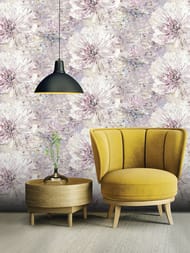 Обои виниловые на флизелине Grandeco Artist (1,06х10,05) цветы, фиолетовые R162128 (рул.)