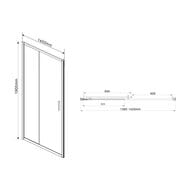 Душевая дверь Vincea Garda VDS-1G140CLGM 1400х1900 профиль вороненая сталь/стекло прозрачное — миниатюра 4