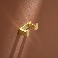Крючок AQUAme Tivoli двойной, настенный, шлиф. золото AQM7302BG