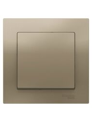 Выключатель Systeme Electric ATLASDESIGN 1-клавишный схема 1 10АХ в сборе шампань ATN000512