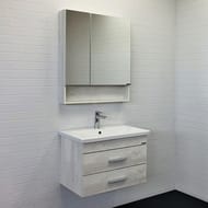 Зеркало-шкаф COMFORTY Никосия-70 (700х800х135) подвесной, без подсветки, дуб белый 00-00006163
