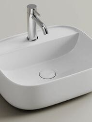 Раковина подвесная Ceramicanova Fonte с отверстием под смеситель 500x420x145 белый CN5051