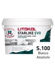 Затирка эпоксидная LITOKOL STARLIKE EVO S.100 BIANCO ASSOLUTO абсолютно белая, 2,5 кг: