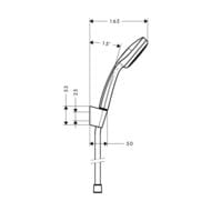 Душевой набор Hansgrohe Croma 100 1jet/Porter'S (ручной душ, держатель, шланг 1,25м) 27574000