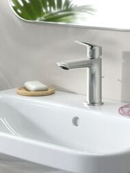 Смеситель Hansgrohe Logis 71252000 для умывальника, 110 Fine, сливной клапан Push-Open, хром — миниатюра 3