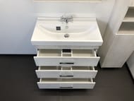 Тумба COMFORTY Никосия-80П (800х860х450) напольная, с раковиной, дуб белый 00004142204