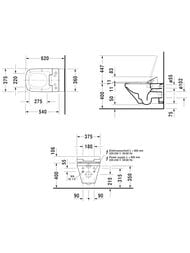 ������ ��������� DURAVIT DuraStyle 376�620�345 ��� ������, ��� �������-���� SensoWash 2542590000