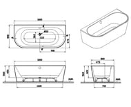 ����� ��������� Vitra Geo 180x80 ��� ������������, ����������,�����,����-������� 65420006000