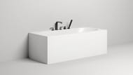 Ванна Salini Fabia S-Sense 102612M 1800х800х600 пристенная, иск. камень, белый матовый
