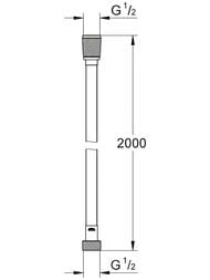 ������� ����� Grohe VitalioFlex Silver 2000��, TwistStop, AntiFold ������ �� ������, ���� 27507001