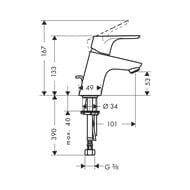 ��������� Hansgrohe Focus 31539 ��� ����������� � ����.�������, � ���. ��������, ��������. CoolStart