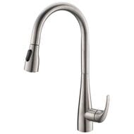 Смеситель для кухни BelBagno BB-LAM28-IN однозахватный, выдвижной излив, нерж. сталь, цвет: сатин