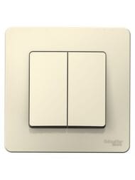 Выключатель Systeme Electric BLANCA скрытой установки 2-клавишный cх.5, 10A 250B, молоч. BLNVS010502