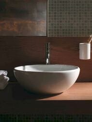 Раковина Globo Arredo Wood (400х140) накладная, без отверстия под смеситель, белая LAT41BI