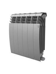 Радиатор биметаллический, 6 секциий ROYAL THERMO BiLiner 500 B ВШГ 574х480х87, 1110Вт, серебро, НС-1682278