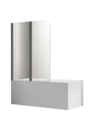 Шторка на ванну Aquatek AQ DEL SBA 10015GM 1000X1500 двухэлементная, поворотная, проф.: сталь оруж