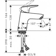 ��������� Hansgrohe Logis ��� �����������, ����� 70��, �������������, ��� �/�, ������ ���. 71071670