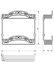 Migliore Complementi Полка-решетка большая двойная 40x15x40 см золото ML.COM-50.702.DO