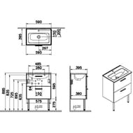����� � ��������� 60 �� Vitra Mia 66106 ���������, 2 �����, ����: ����� ������