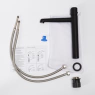 Смеситель для раковины BelBagno UNO-LMC-NERO-W0 высокий,однозахв.,без донного клапана,чёрный матовый