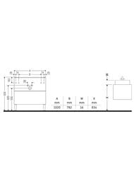 ����� ��� �������� Duravit Brioso (1020�479�683) ���������, 2 �����, ����� ������ BR440301022