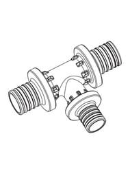 Тройник REHAU RAUTITAN PX, 40x32х40, переходной, пластик,  11600691001