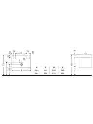 Тумба под раковину Duravit Brioso (584х459х442) подвесная, 2 ящика, белый глянец BR415301022 — изображение 2