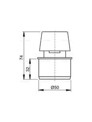 Воздушный клапан "Alcaplast" d50мм APH50