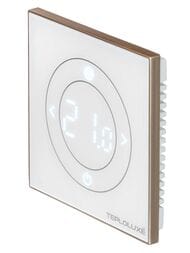 Терморегулятор ТЕПЛОЛЮКС Solus Zen Wi-Fi, программируемый, сенсорный, белый/золото 100000379300
