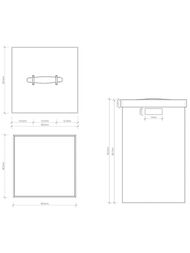 Корзина для белья Decor Walther BROWNIE WB 385х385х605 с крышкой,имитация кожи, цвет: черный 0924960