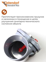 Клапан обратный Ostendorf канализационный 50 НК, серый