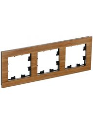Рамка Systeme Electric ATLASDESIGN NATURE 3 поста, ДЕРЕВО БАМБУК ATN353203