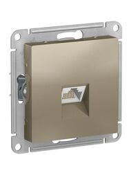 Розетка Systeme Electric ATLASDESIGN компьютерная RJ45 механизм шампань ATN000583